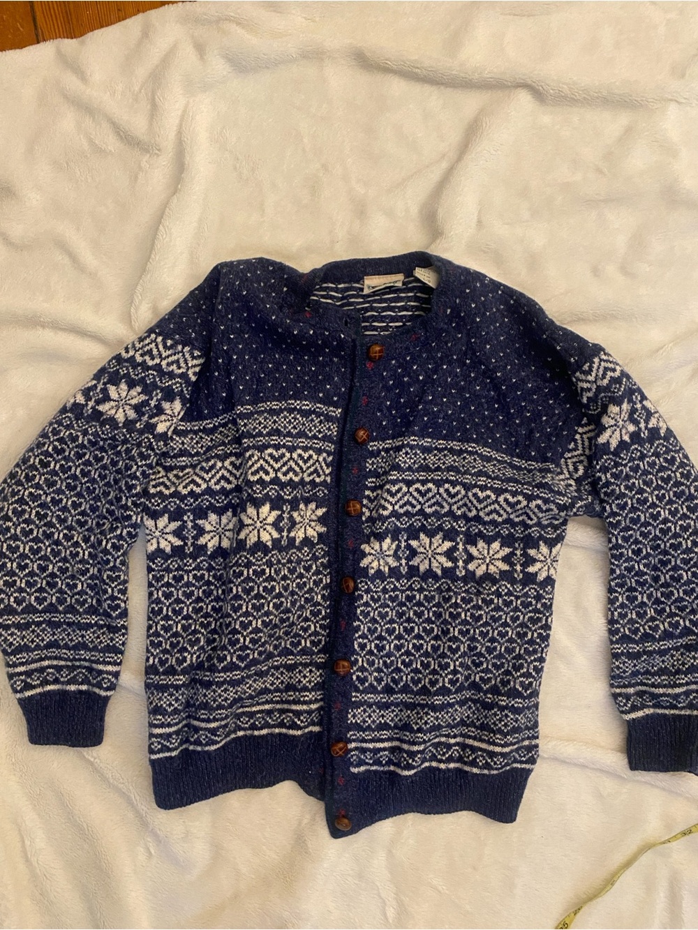 Northern Reflections blue wool cardigan